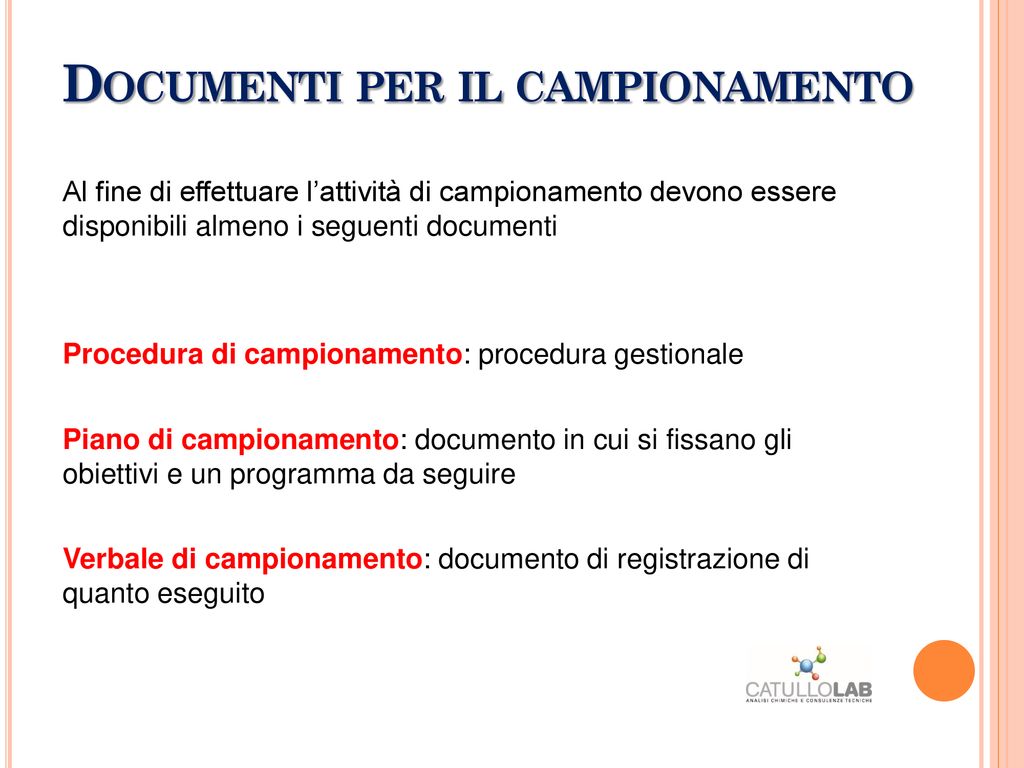 Campionamento Di Rifiuti Liquidi Granulari Pastosi Fanghi E Suoli